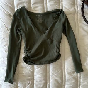 Free people ruched crossover top